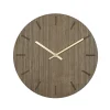 Hemverk - Vægur - Valnød - Ø38 cm - Kobber visere