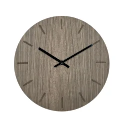 Hemverk - Vægur - Valnød - Ø38 cm - Sorte visere