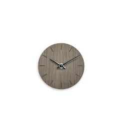 Hemverk - Vægur - Valnød - Ø12 cm - Sorte visere