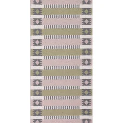 Horredsmattan tæppe - Märta i pink/olive 70x50