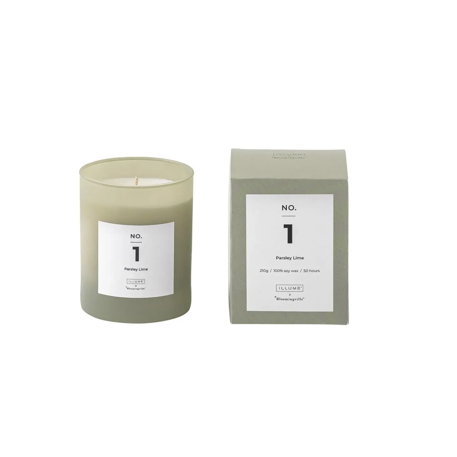ILLUME x Bloomingville - NO. 1 - parsley Lime, duftlys (gift box)