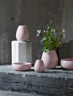 Knabstrup Kemarik - Earth vase H 24 cm dusty rose