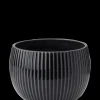 Knabstrup Keramik - urtepotteskjuler Ø 16 cm ripple black