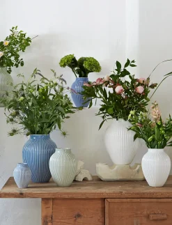 Knabstrup Keramik - vase H 12.5 cm ripple lavender