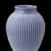Knabstrup Keramik - vase H 20 cm ripple lavender