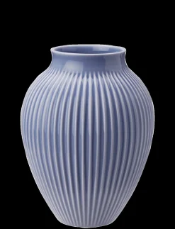 Knabstrup Keramik - vase H 20 cm ripple lavender