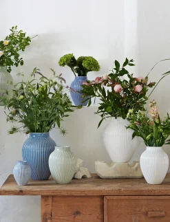 Knabstrup Keramik - vase H 20 cm ripple lavender