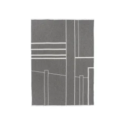 Kristina Dam - Architecture Throw, Sort Melange/Off-White