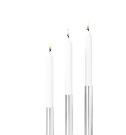 Kunstindustrien - Box 3 Slim Light lysetage Rustfrit stål - Højde 10 cm, 14 cm ,17 cm