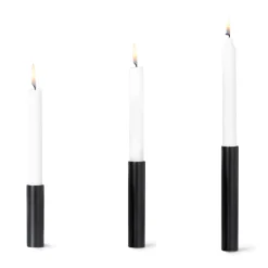 Kunstindustrien - Box 3 Slim Light lysetage - Sort - Højde 10 cm, 14 cm ,17 cm