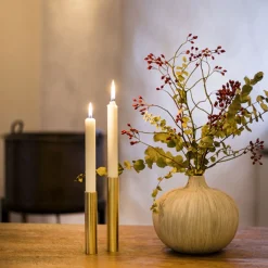 Kunstindustrien - 3 Lysetager Slim Light i Messing - Højde 10 cm, 14 cm ,17 cm