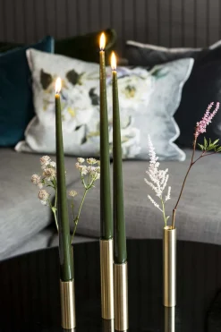 Kunstindustrien - 3 Lysetager Slim Light i Messing - Højde 10 cm, 14 cm ,17 cm