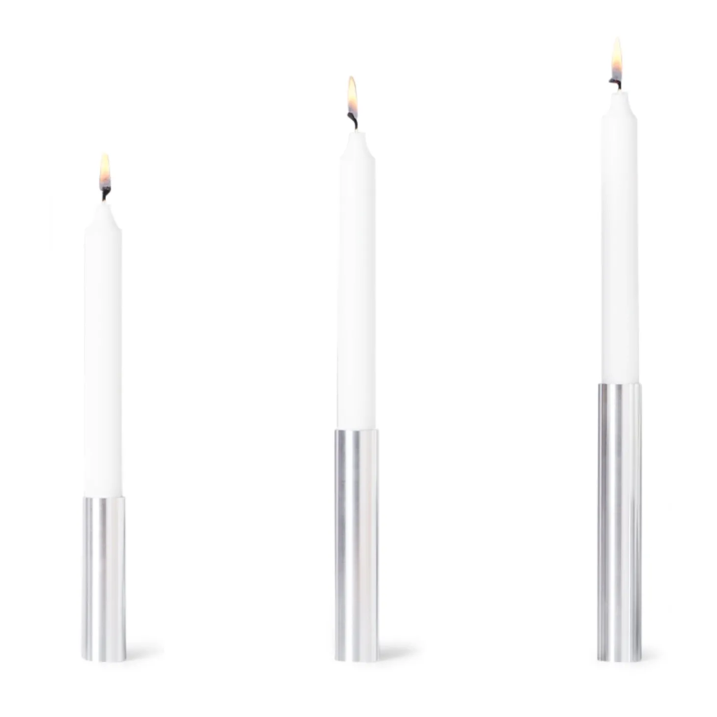 Kunstindustrien - Slim Light lysetage rustfri stål - Højde 14 cm