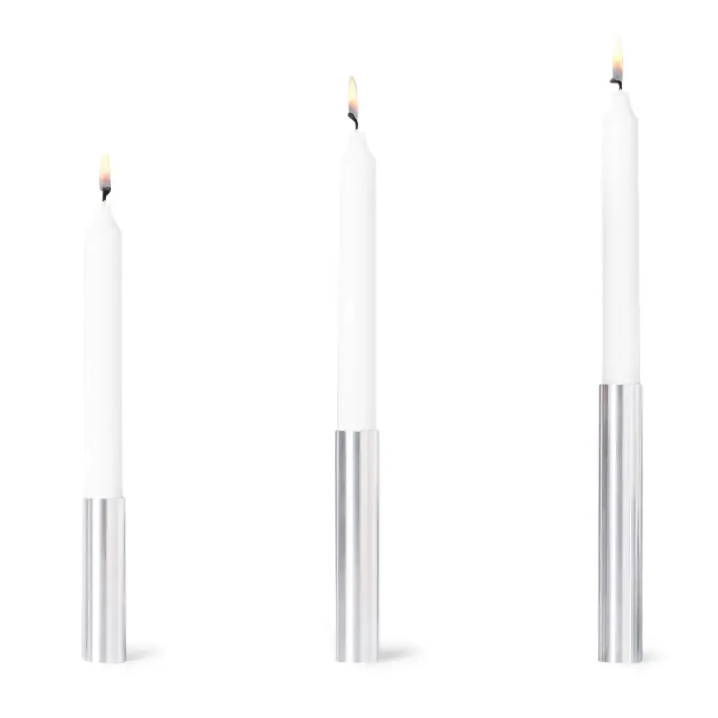 Kunstindustrien - Slim Light lysetage rustfri stål - Højde 10 cm