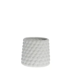 Lene Bjerre - Dotsie urtepotteskjuler Ø14cm hvid