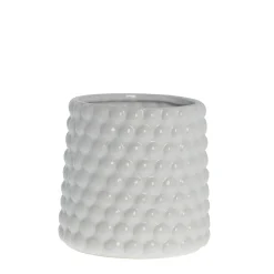 Lene Bjerre - Dotsie urtepotteskjuler Ø20cm hvid