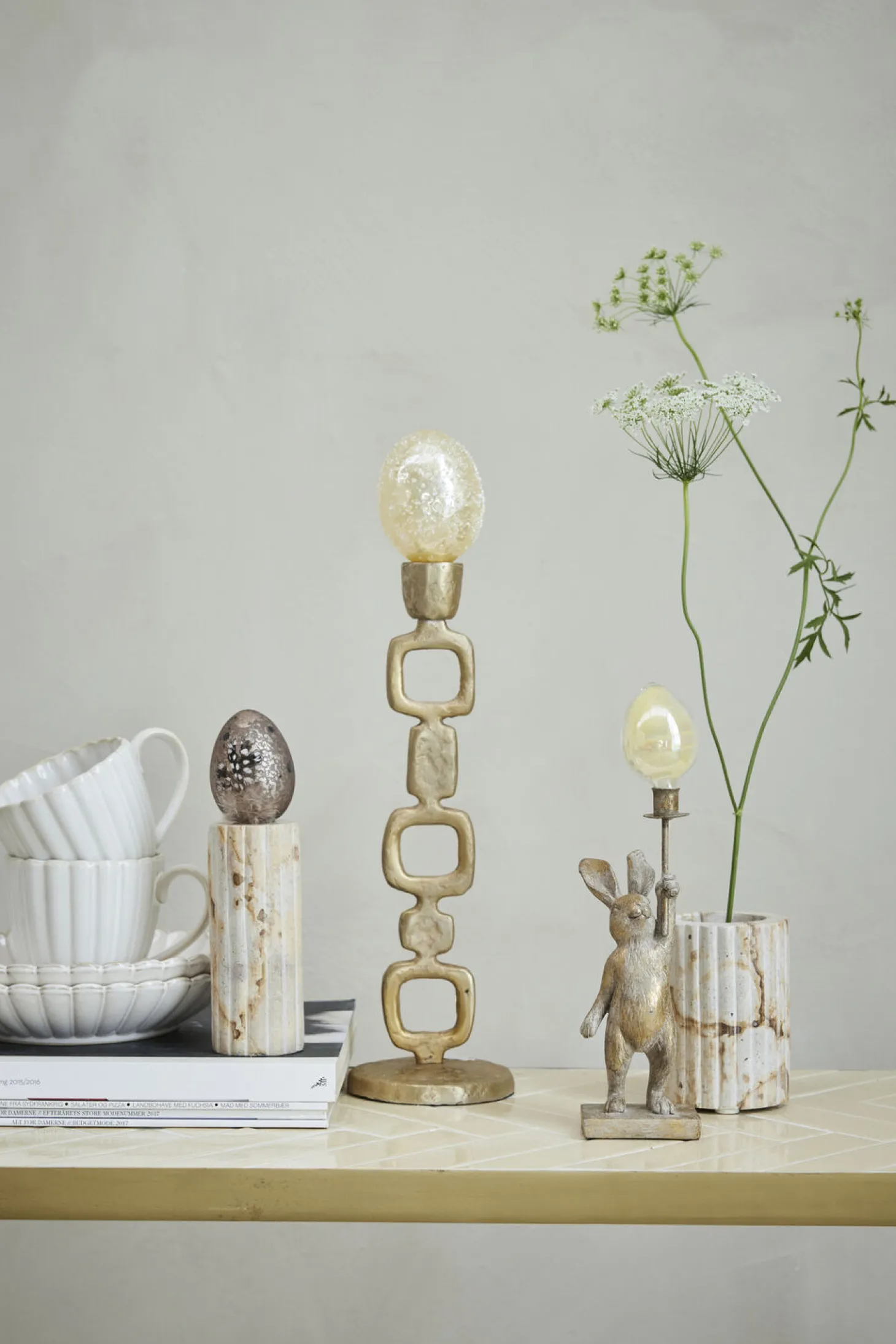 Lene Bjerre - Eliana tandkrus 10,5 cm. sand marmor