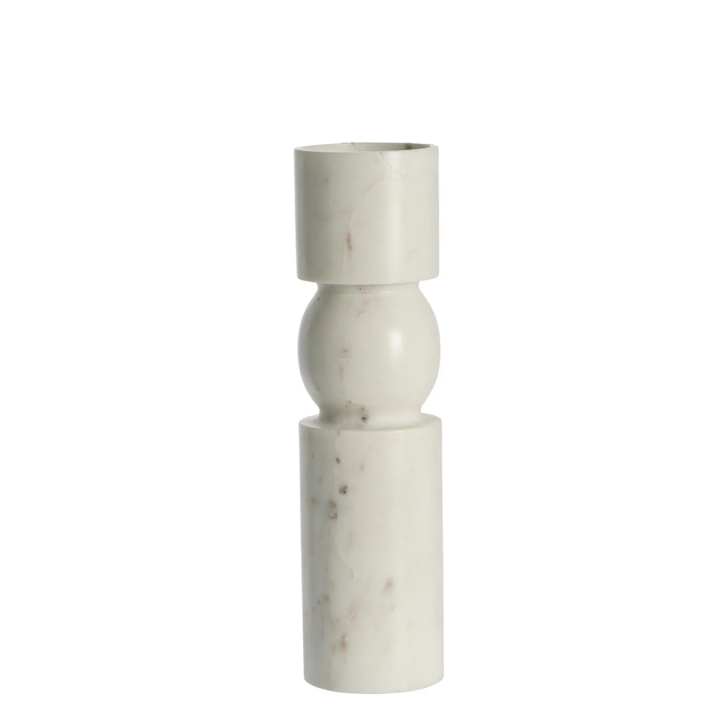 Lene Bjerre - Ellia Marmor lysestage H30 cm. hvid