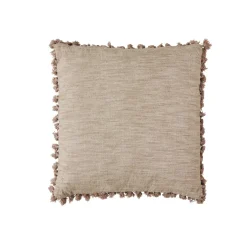 Lene Bjerre - Oville pude 50x50 cm. mørk sand m. kvaster