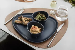 LindDNA - Stoneware Lunch Plate, Navy