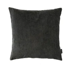 Louise Smærup - Pude, fløjl u. strop - Dark Grey (50x50 cm.)