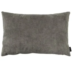 Louise Smærup - Pude, fløjl u. strop - Lysegrå - 40x60 cm