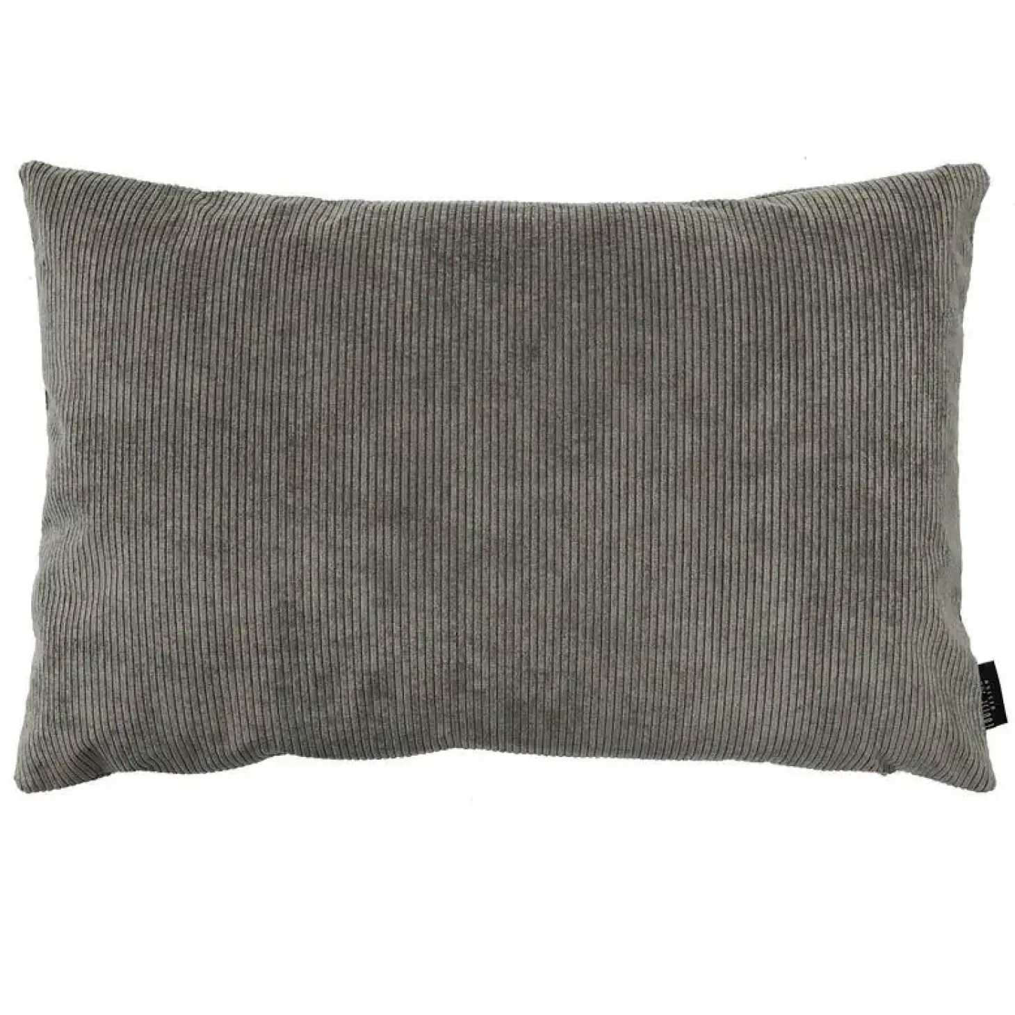 Louise Smærup - Pude, fløjl u. strop - Lysegrå - 40x60 cm