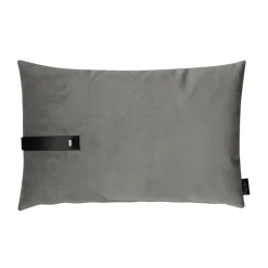 Louise Smærup pude - Lysegrå pude i velour 60 x 40 cm