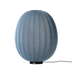 Made By Hand - Gulvlampe - Knit-Wit 65 High Oval Floor Level - Blue Stone