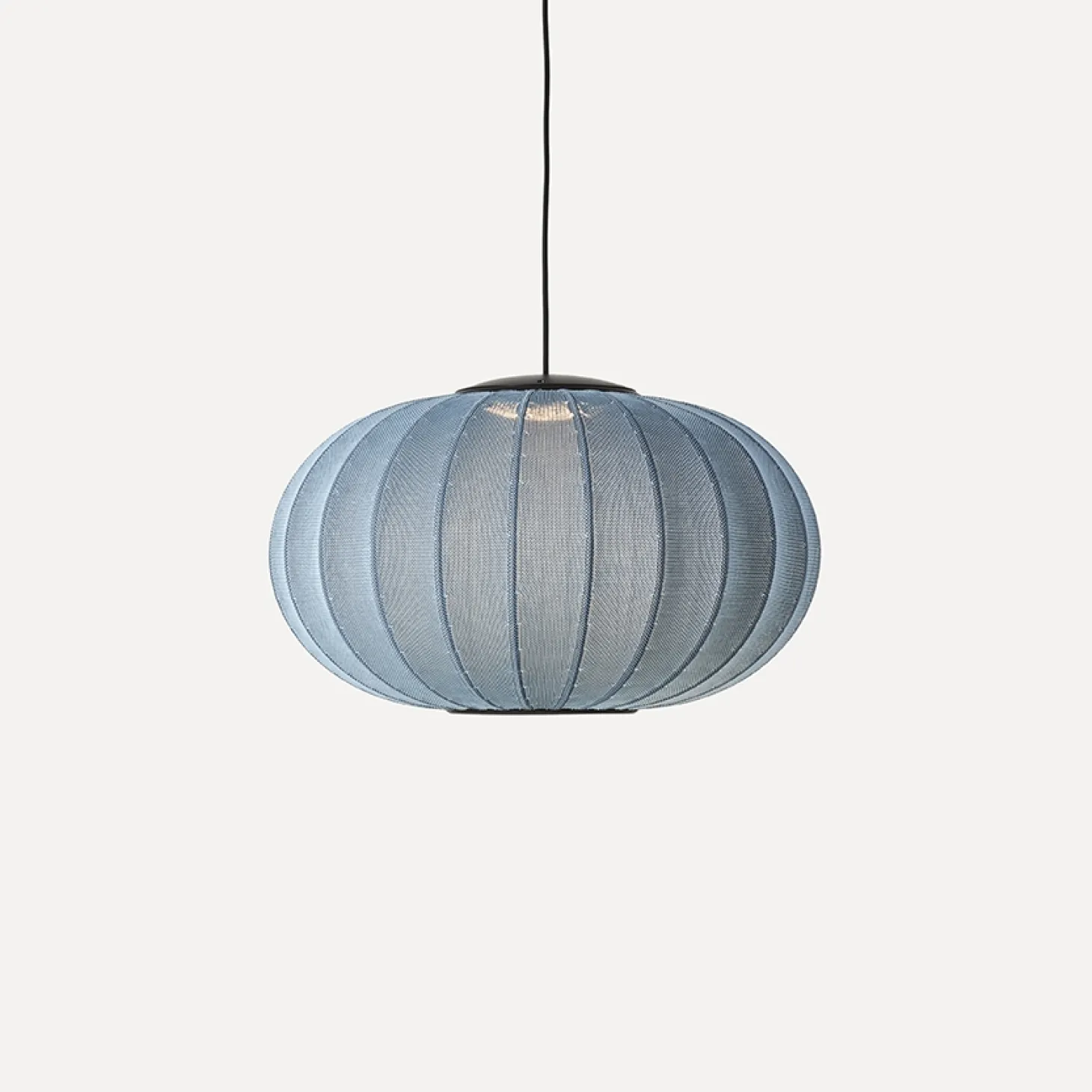 Made By Hand - Loftlampe - Knit-Wit 57 Oval Pendant LED - Blue Stone