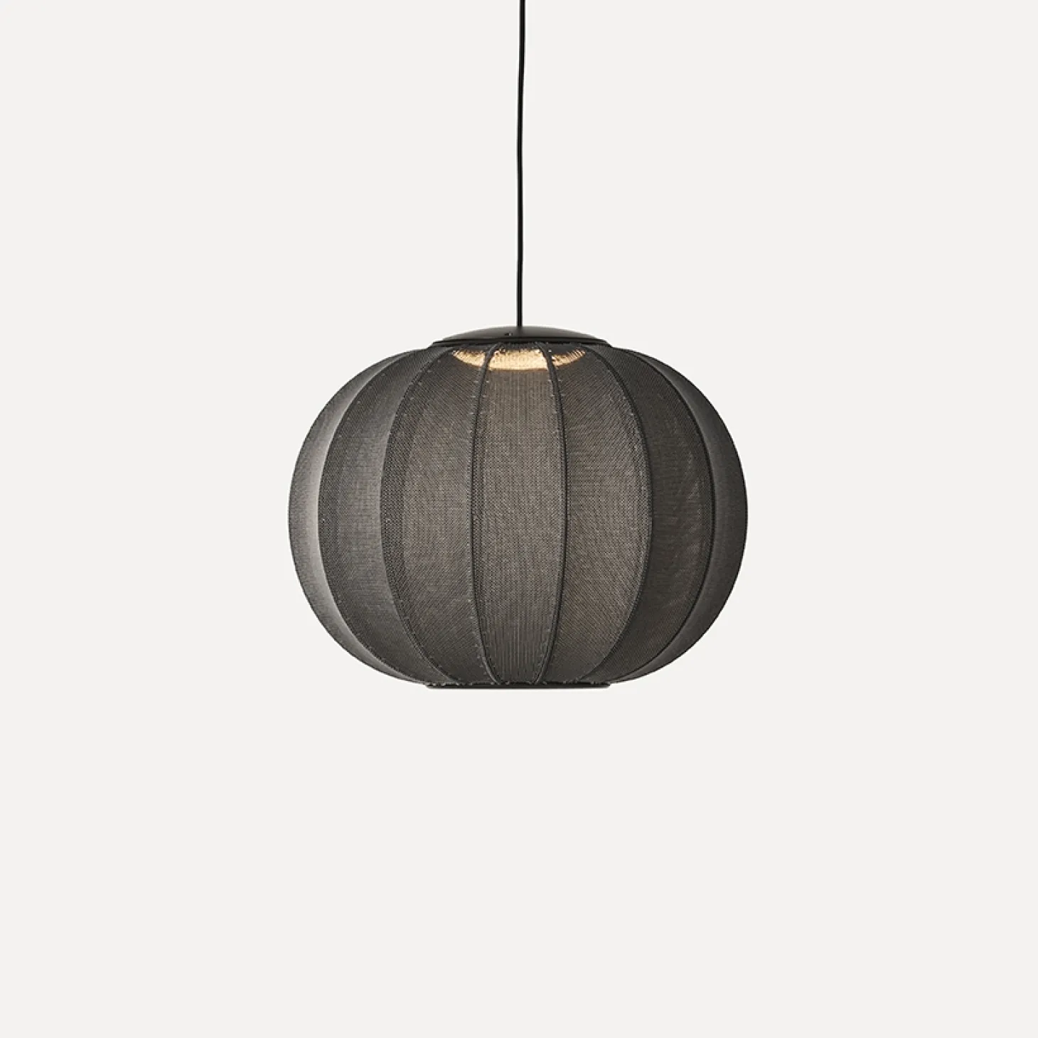 Made By Hand - Pendellampe - Knit-Wit 45 Round Pendant LED - Black