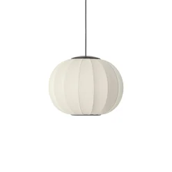 Made By Hand - Pendellampe - Knit-Wit 45 Round Pendant LED - Pearl White