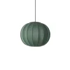 Made By Hand - Pendellampe - Knit-Wit 45 Round Pendant LED - Tweed Green