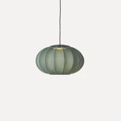 Made By Hand - Pendellampe - Knit-Wit 45 Oval Pendant LED - Tweed Green