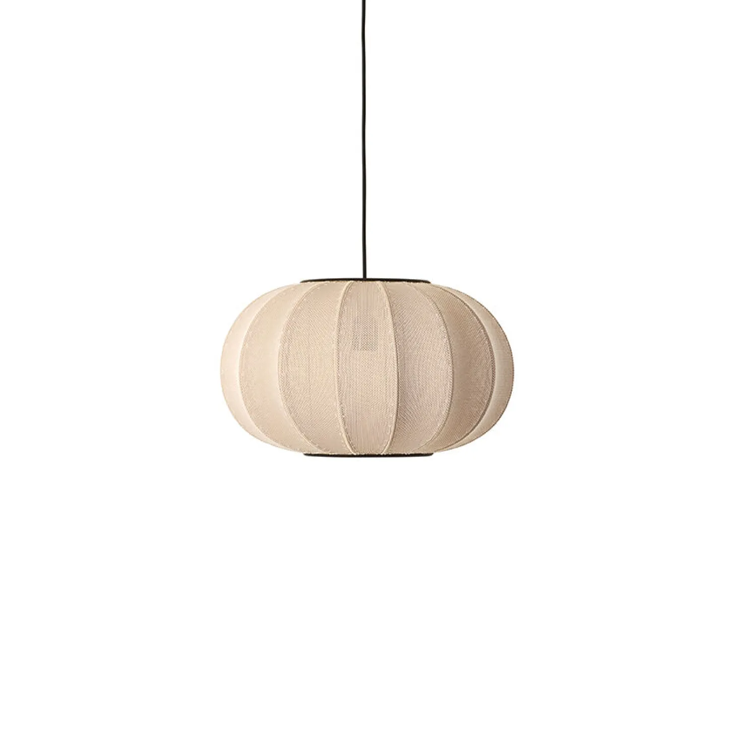 Made By Hand - Pendellampe - Knit-Wit 45 Oval Pendant - Sand Stone