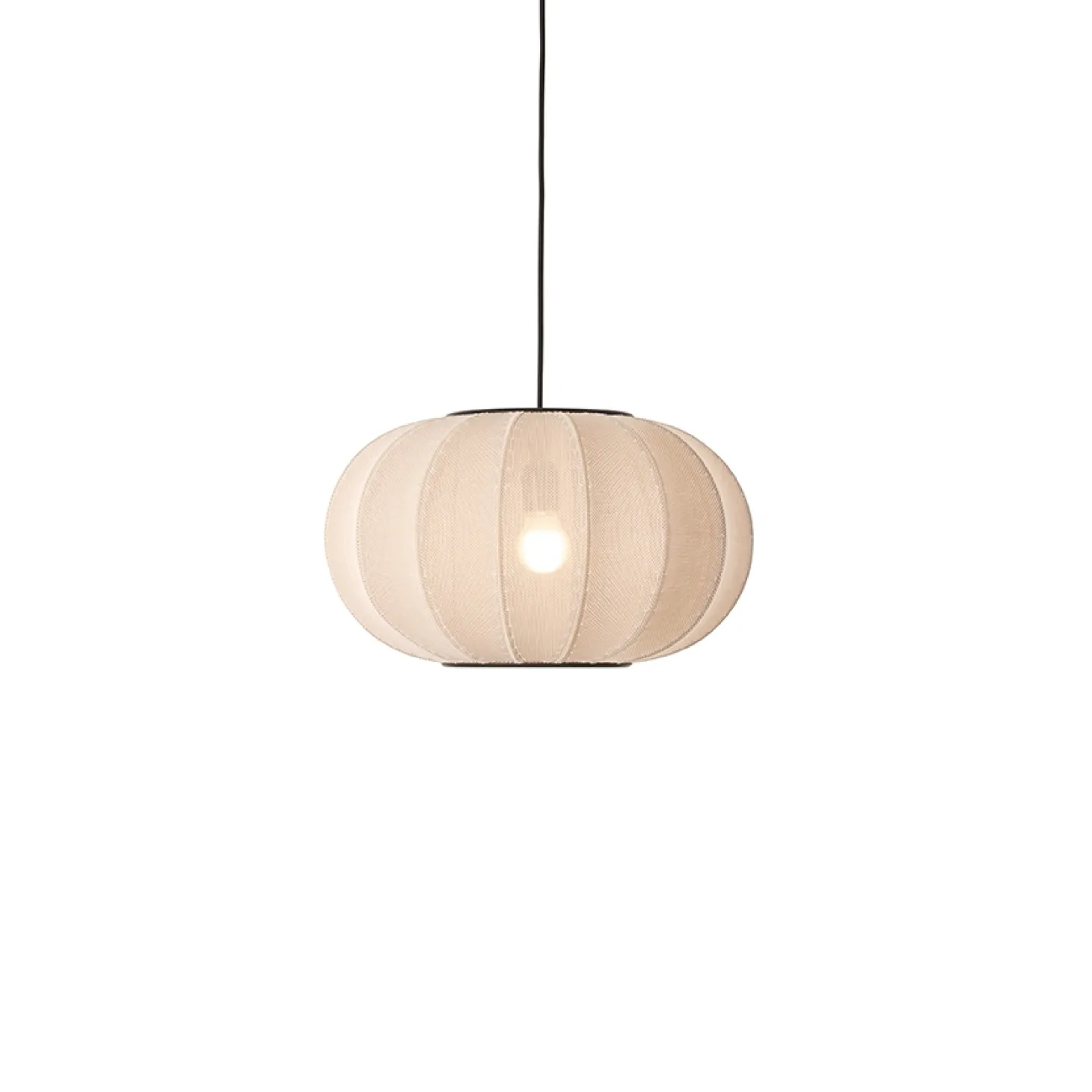 Made By Hand - Pendellampe - Knit-Wit 45 Oval Pendant - Sand Stone