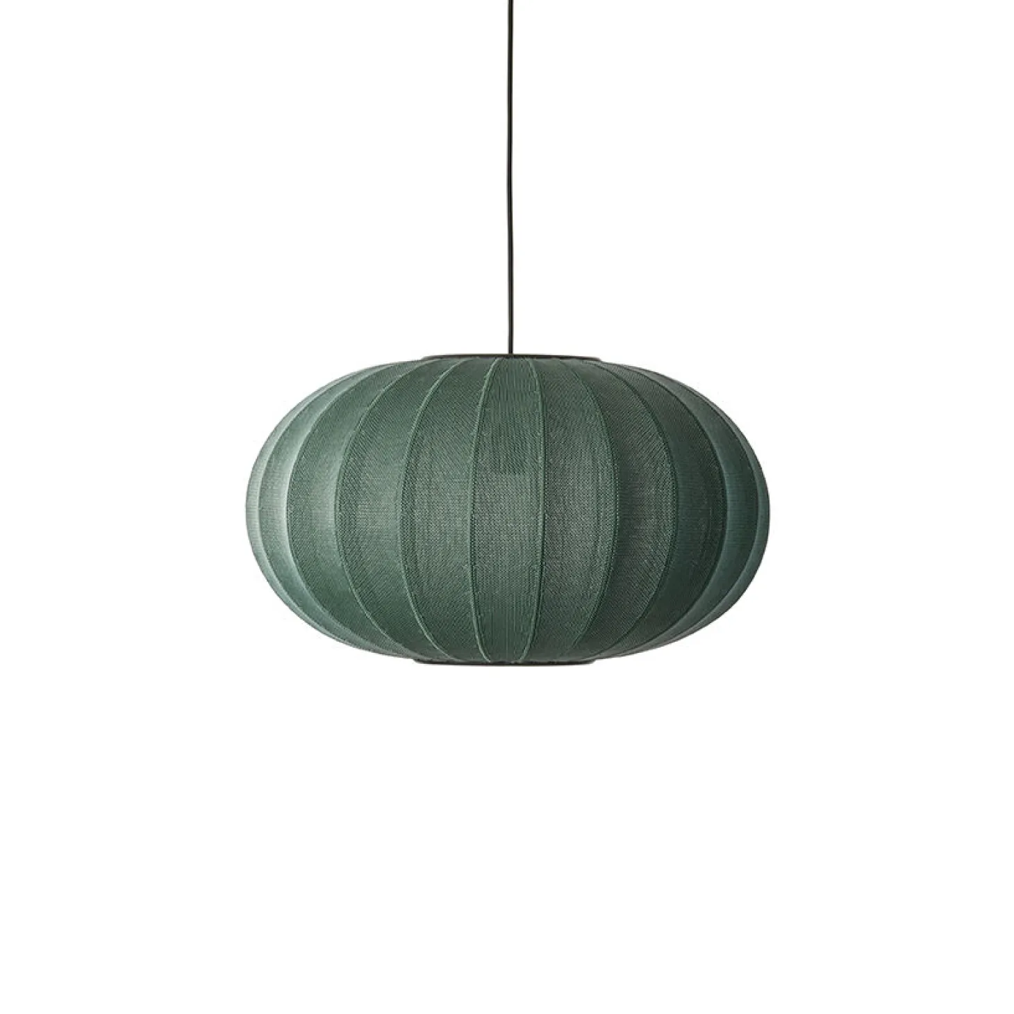 Made By Hand - Pendellampe - Knit-Wit 57 Oval Pendant - Tweed Green