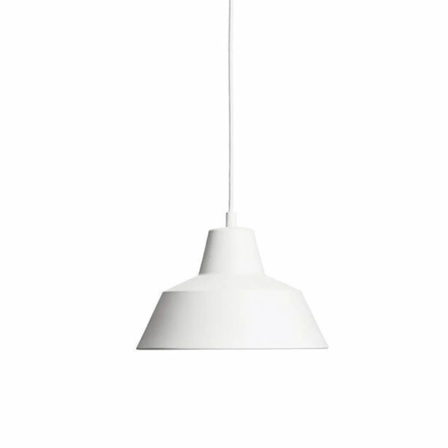 Made by Hand - Værkstedslampe i Ø 28 cm - Mat hvid