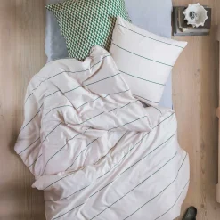 Mette Ditmer - ALIGN-sengesæt - Pine green/Sand - W140 x L220 cm