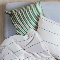 Mette Ditmer - ALIGN-sengesæt - Pine green/Sand - W140 x L200 cm