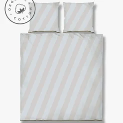 Mette Ditmer - DIAGONAL-sengesæt - Light grey/Sand - W200 x L220 cm