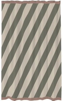 Mette Ditmer - DIAGONAL shower curtain - Dark olive