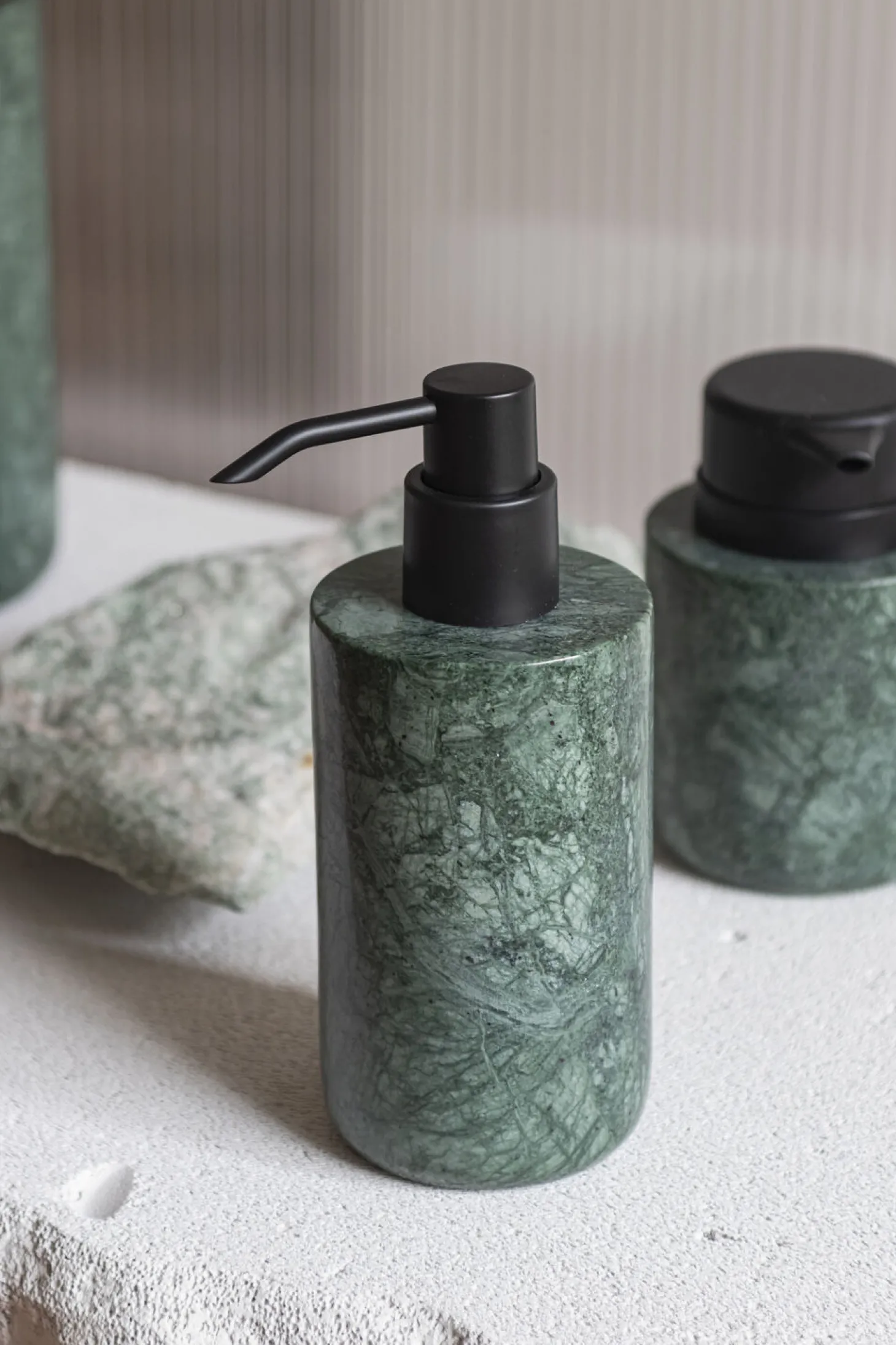 Mette Ditmer - MARBLE dispenser, tall - Dark forest