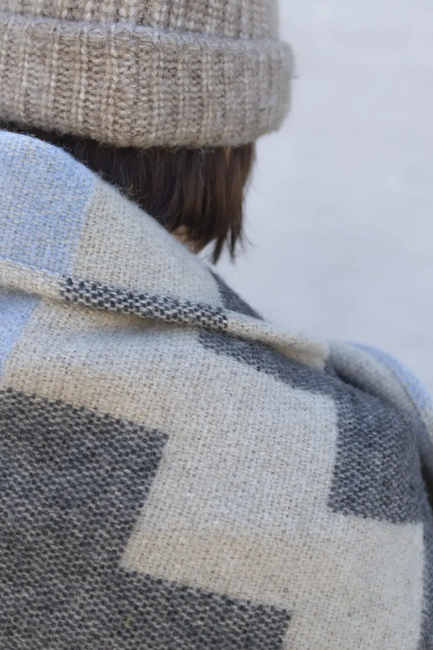 Mette Ditmer - MAZE-plaid - Light blue - W130 x L190 cm