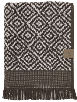 Mette Ditmer - MOROCCO-håndklæde - Chocolate / Off-white - W50 x L90 cm