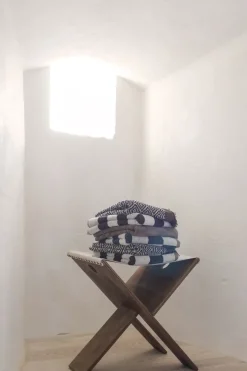Mette Ditmer - MOROCCO-håndklæde - Chocolate/Off-white - W35 x L55 cm