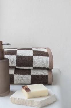 Mette Ditmer - RETRO-håndklæde - Chocolate - W40 x L55 cm