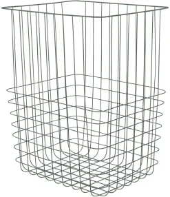 Mette Ditmer - STORE-IT trådkurv med bomuldspose - Large - Thyme green