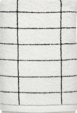 Mette Ditmer - TILE gæstehåndklæde, 2 stk., Sort / Off-white