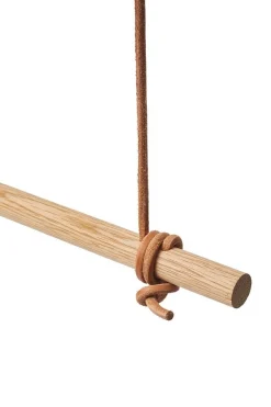 Moudhome - OAK Bøjlestang Med Læder - 100 cm